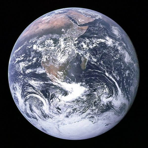 First photo of a fully lit earth — 1972