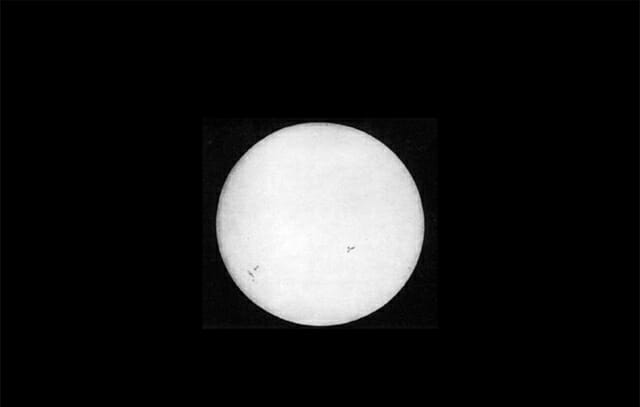 First photo of the sun